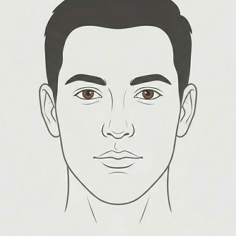 Oblong face shape — add horizontal width to shorten visual face length