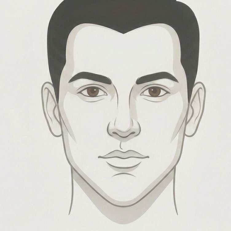 Triangle face shape — add crown volume to balance wide jaw