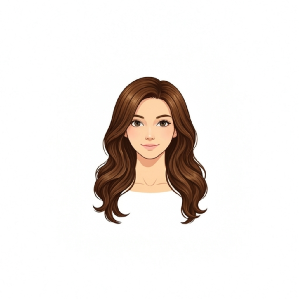 Long loose waves โ oval face female long hairstyle 2026