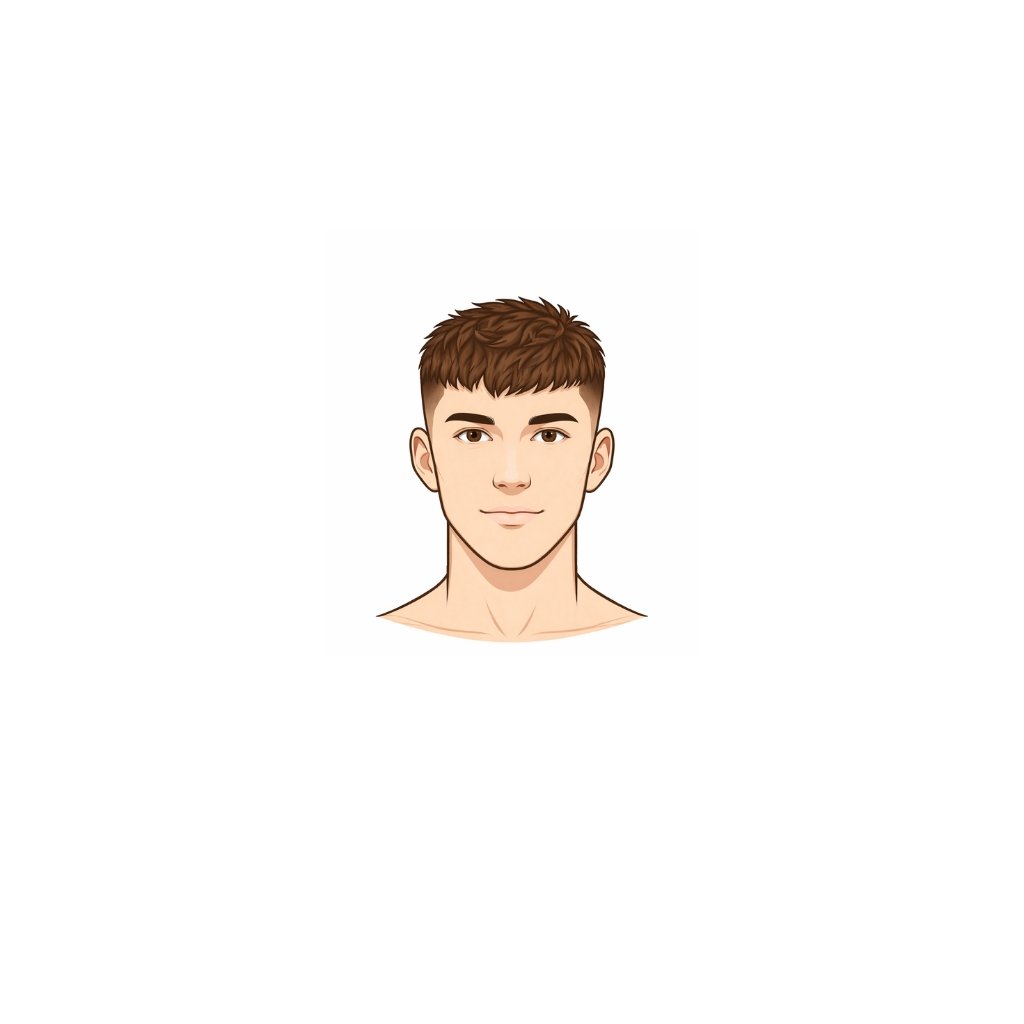 Textured French crop โ best haircut oval face men 2026