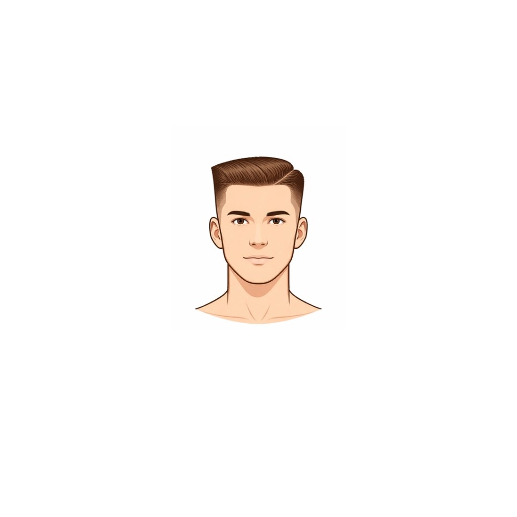 Classic side part taper โ oval face men 2026
