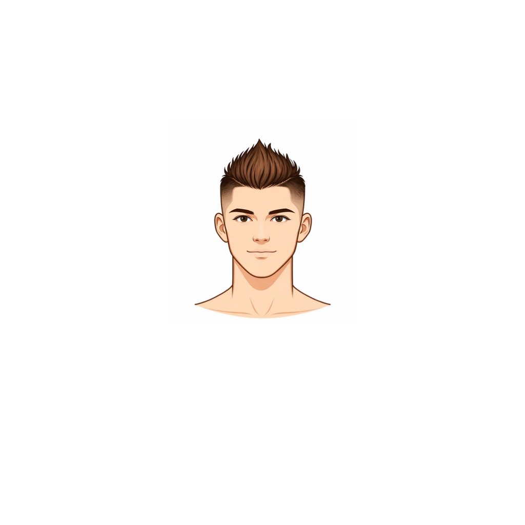 Faux hawk with mid fade — haircut for round face man 2026